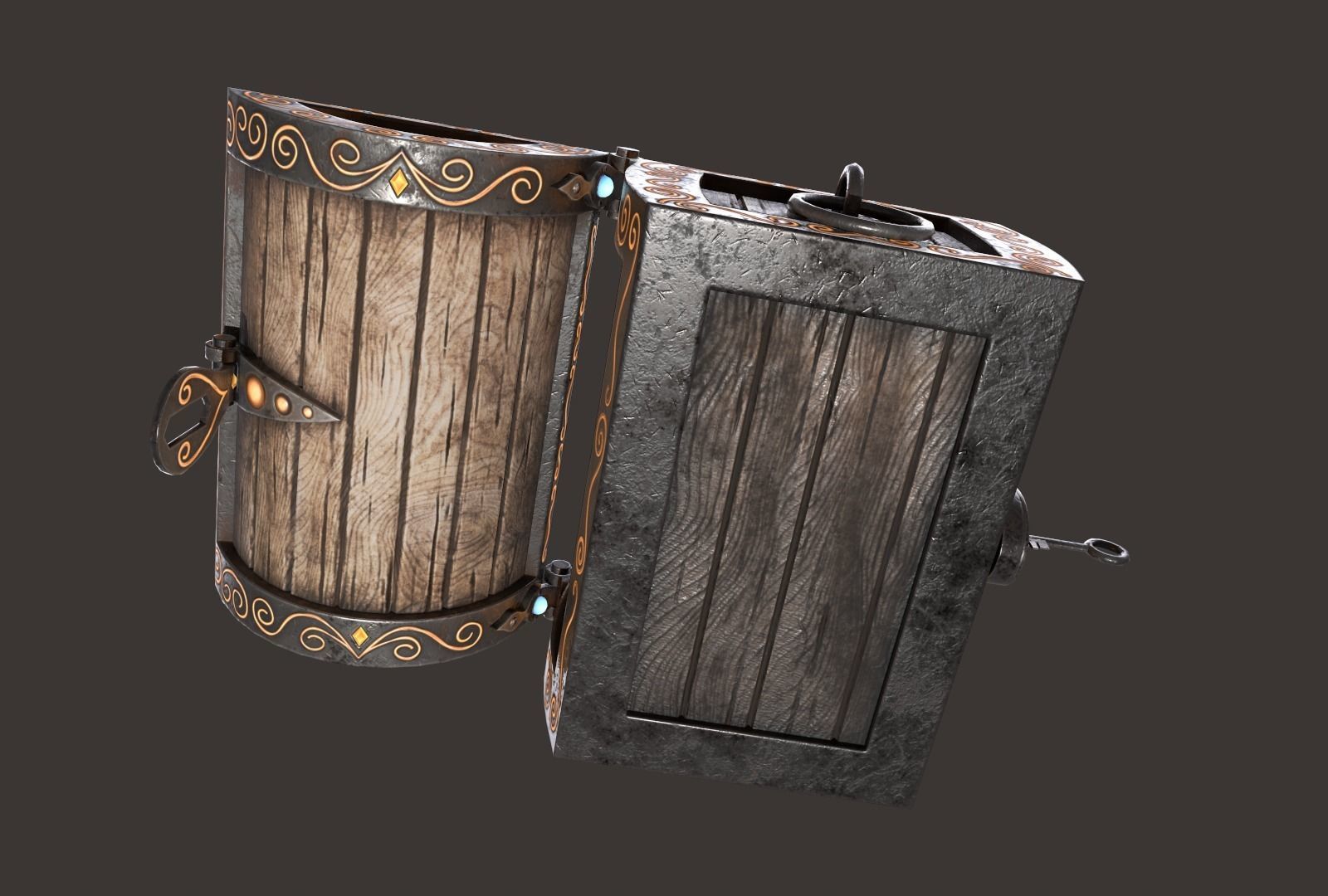 magic chest Low-poly 3D model_28