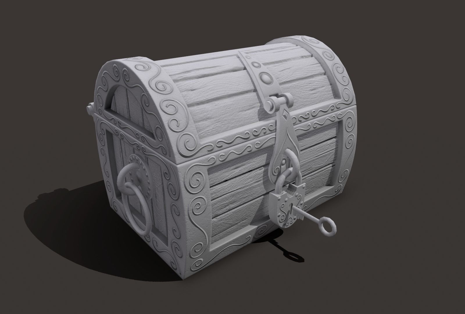 magic chest Low-poly 3D model_6
