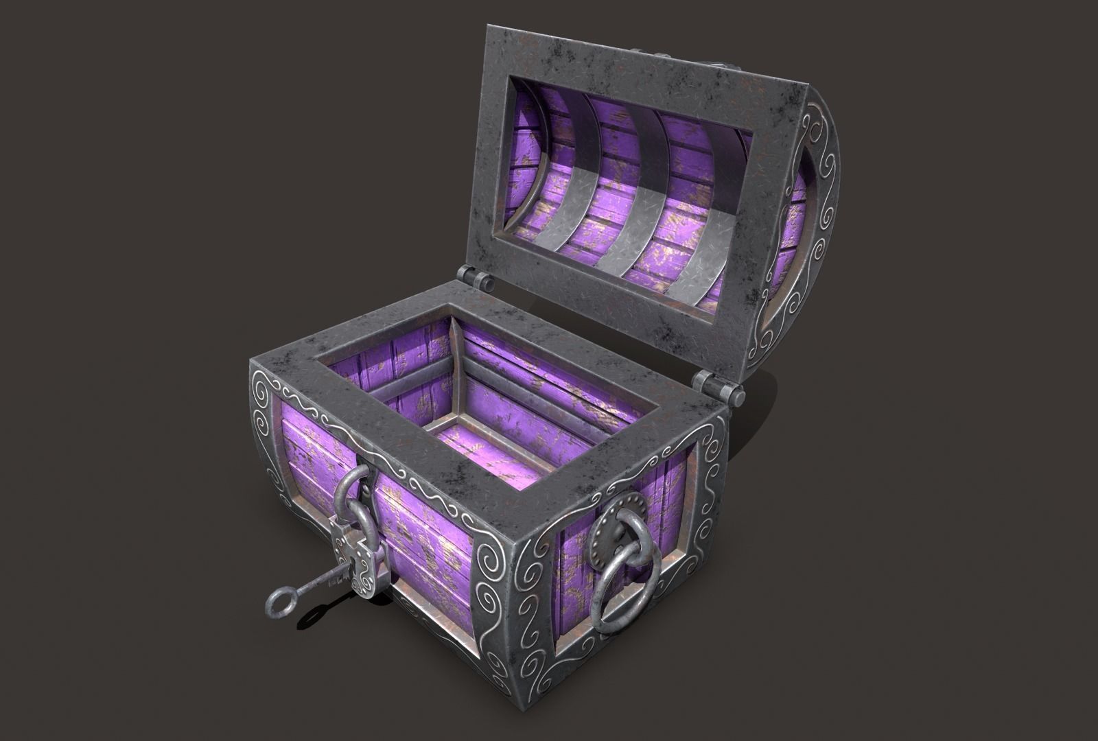 magic chest Low-poly 3D model_18