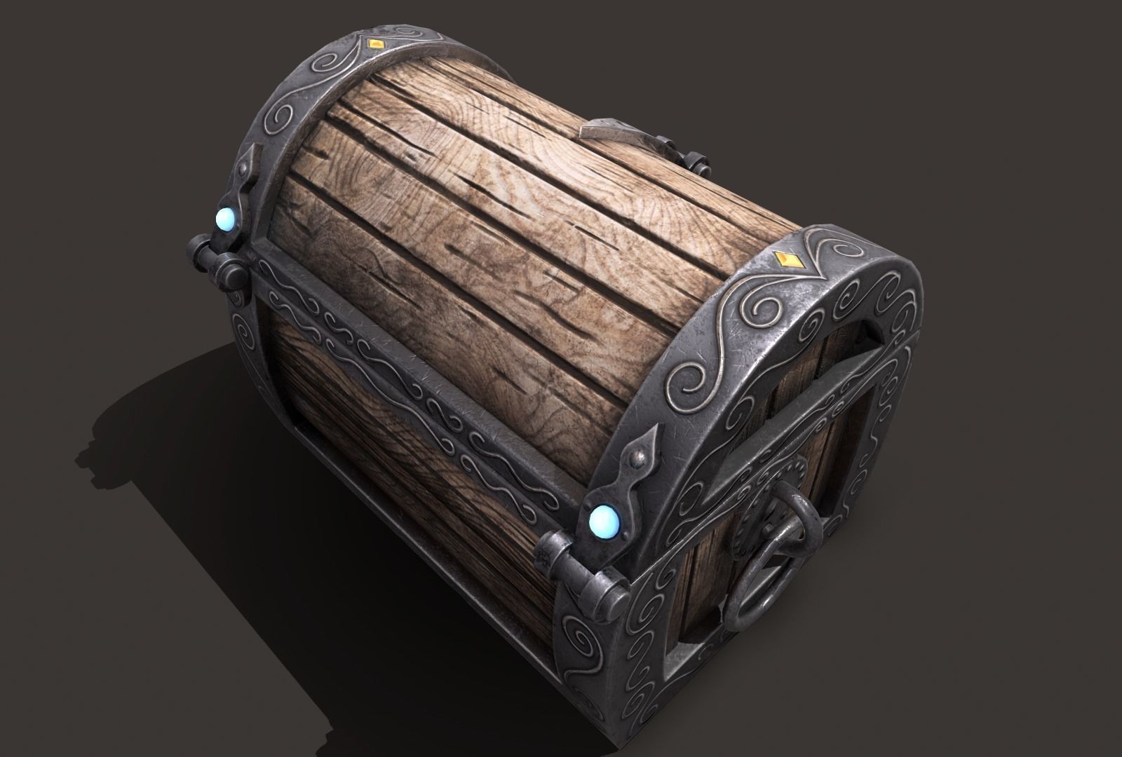 magic chest Low-poly 3D model_13