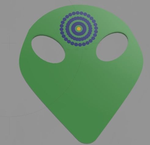 Alien Guitar pick with Grip texture 3D print model