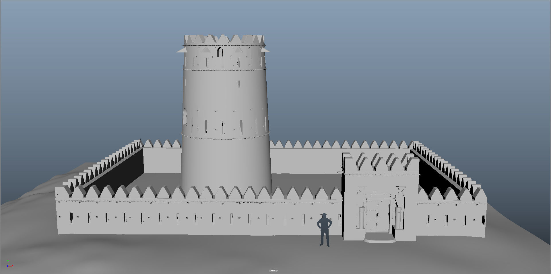 Arab Fort Low-poly 3D model_9