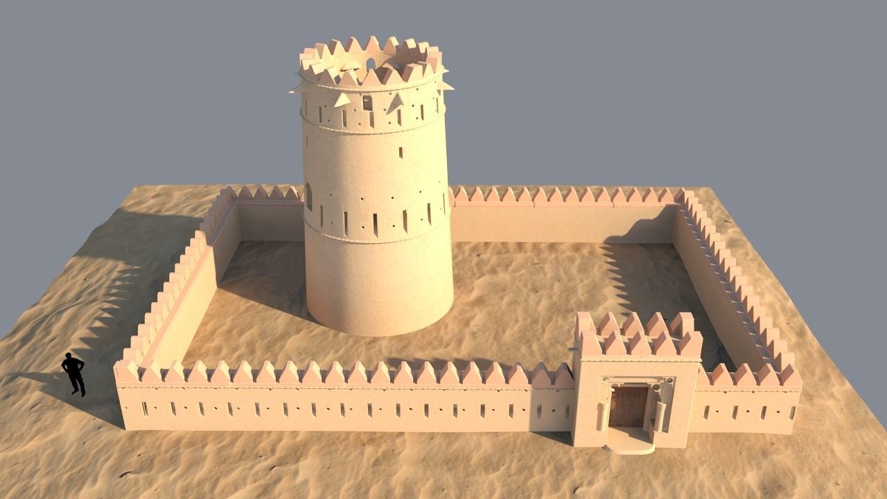 Arab Fort Low-poly 3D model_5