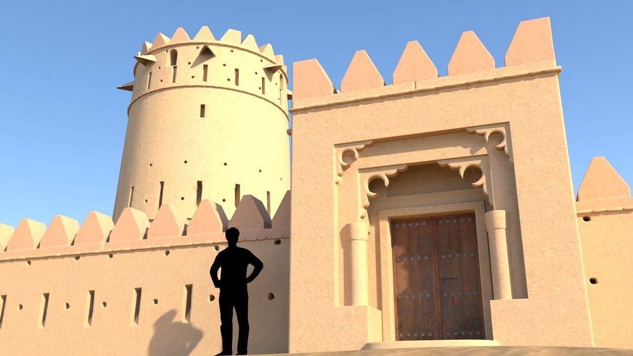 Arab Fort Low-poly 3D model_2