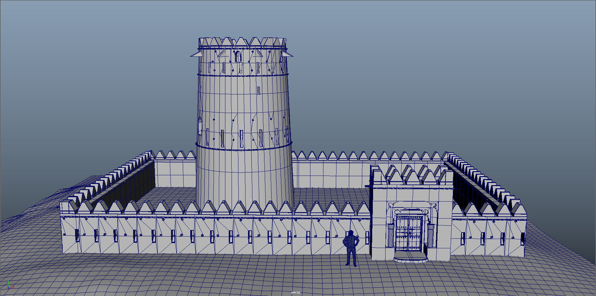 Arab Fort Low-poly 3D model_11