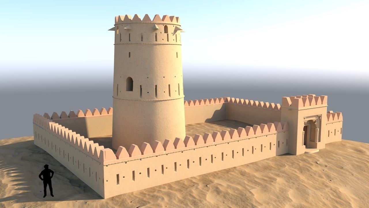 Arab Fort Low-poly 3D model_4