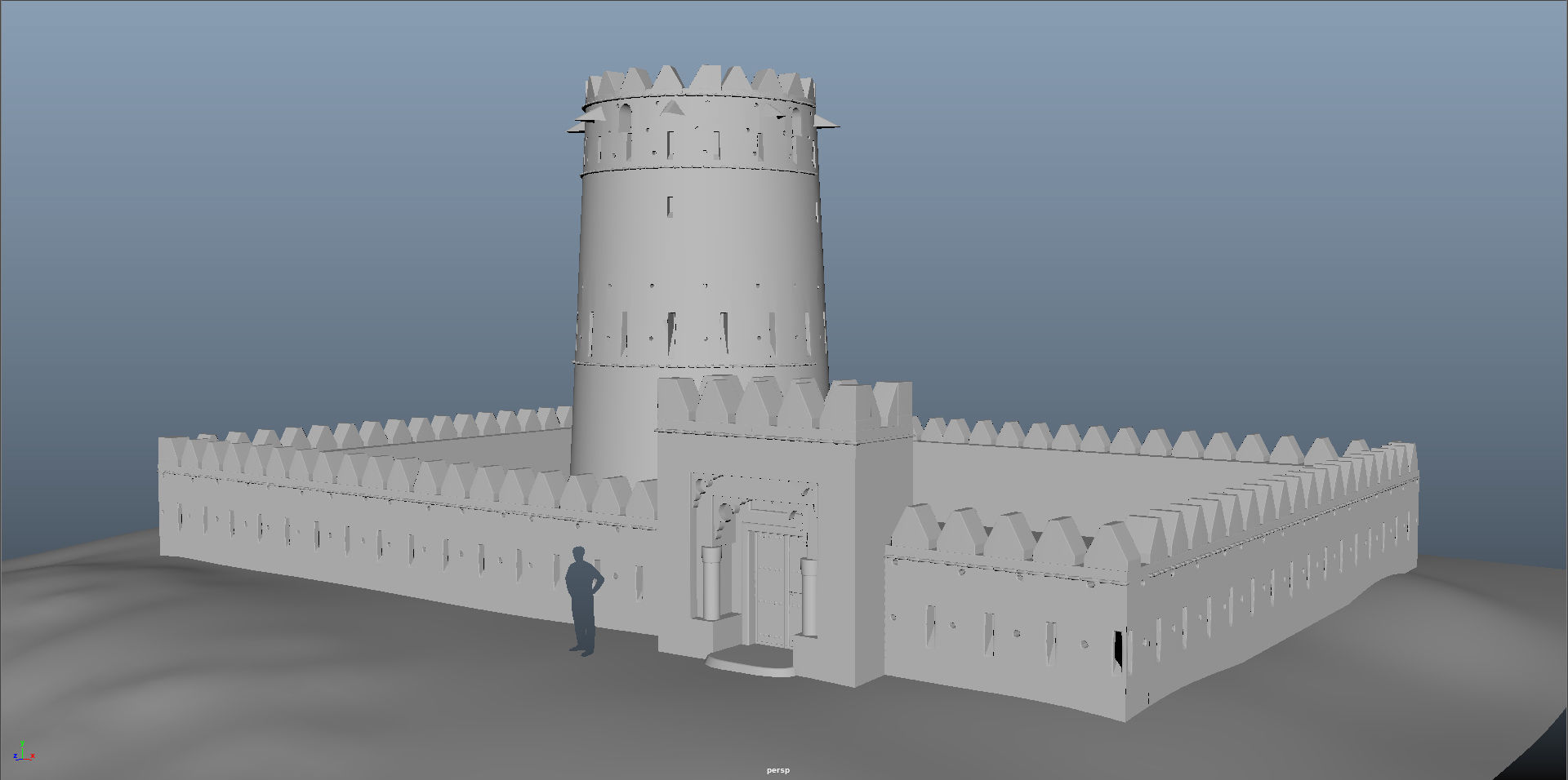Arab Fort Low-poly 3D model_7