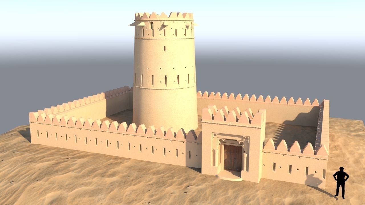 Arab Fort Low-poly 3D model_3