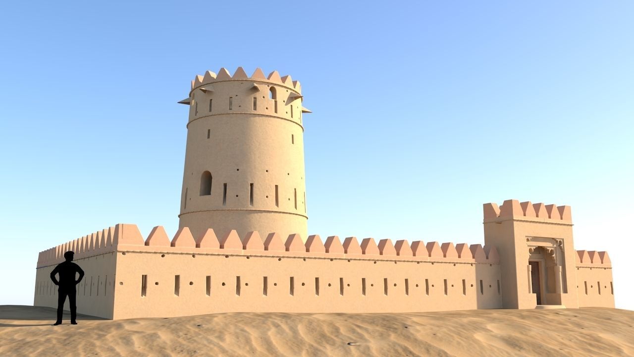Arab Fort Low-poly 3D model_1