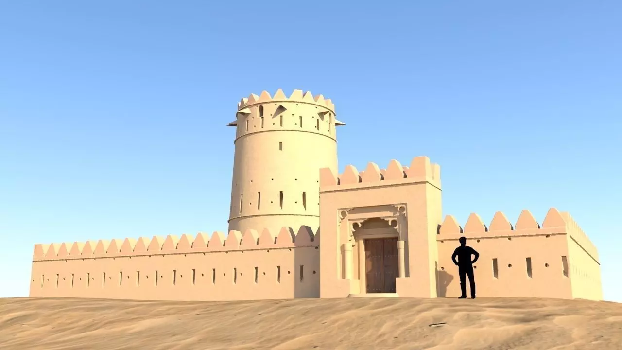Arab Fort Low-poly 3D model_0