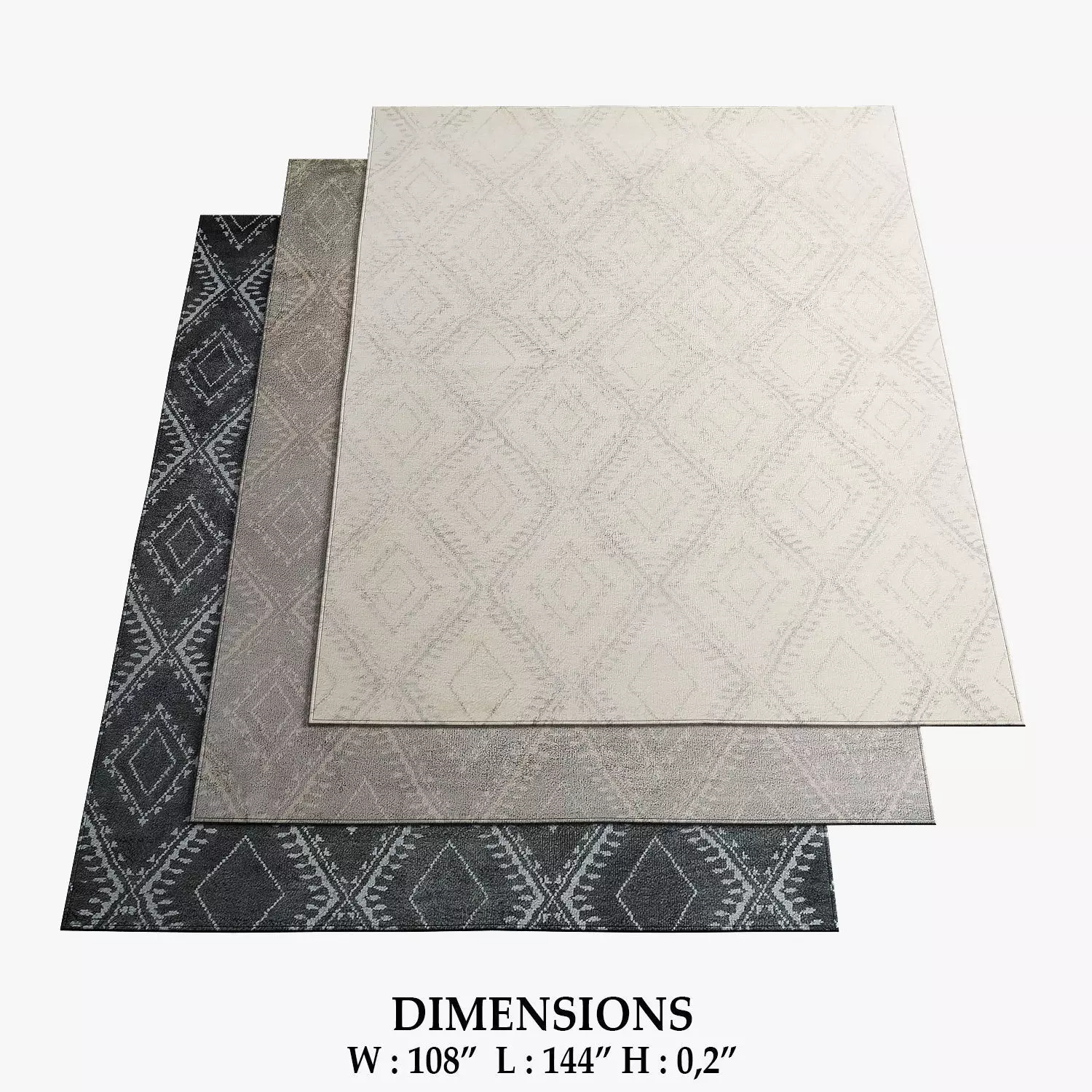 Restoration Hardware Rugs 105 3D model_0