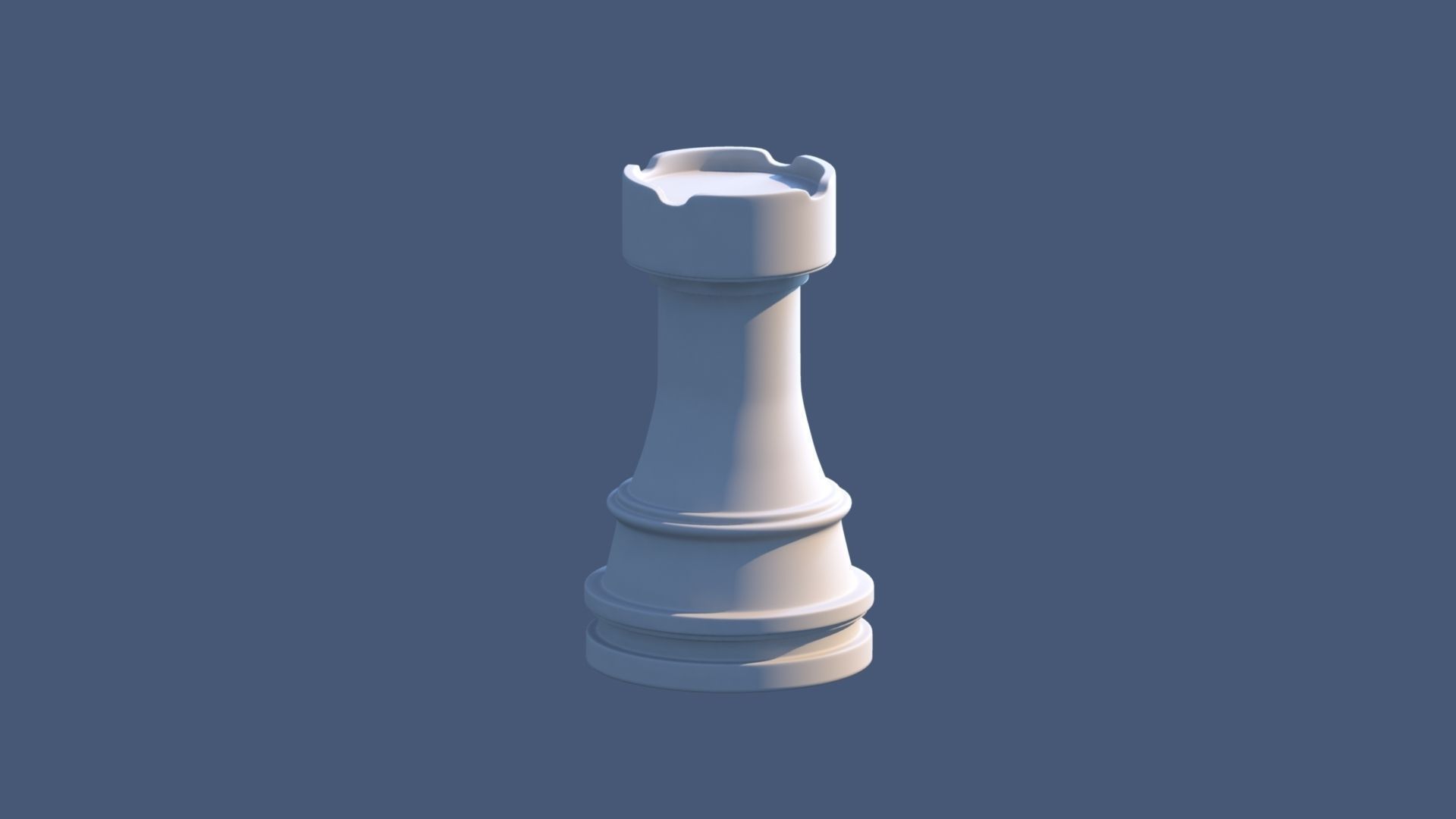 Rook Chess Piece Low-poly 3D model_0