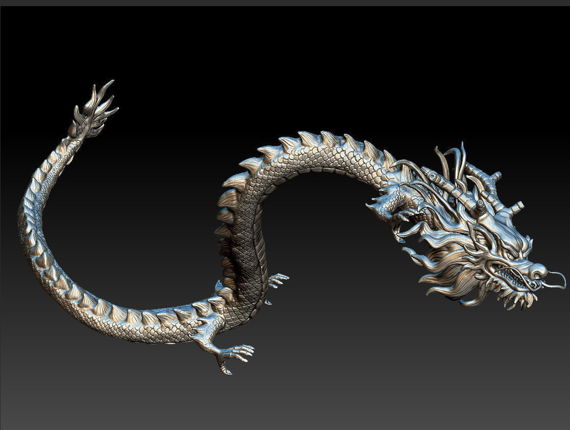 Chinese Dragon 3D model_3