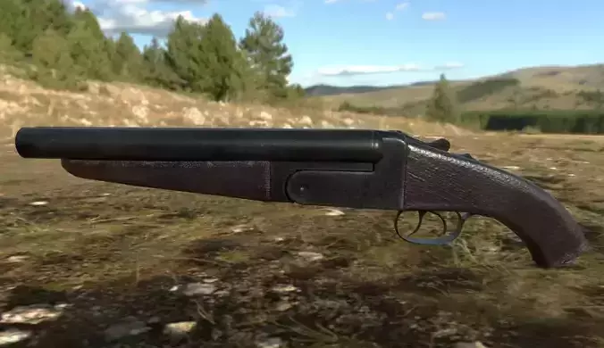 replica sawed off double barrel shotgun