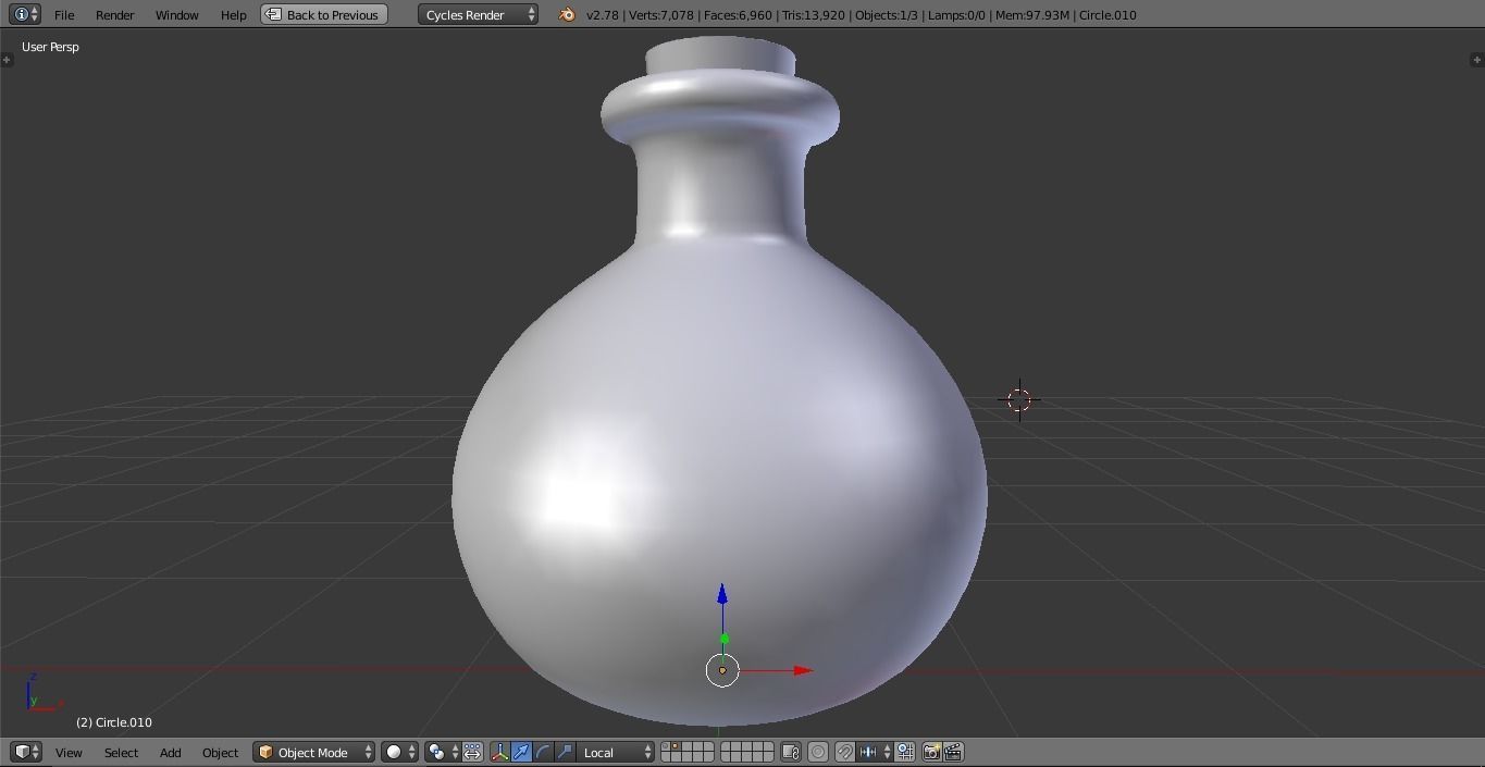 Potion Bottle Low-poly 3D model_1