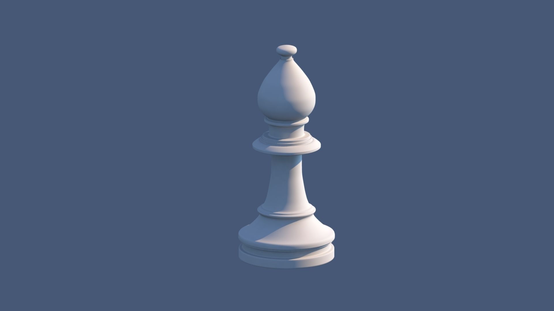 Bishop Chess Piece Low-poly 3D model_0