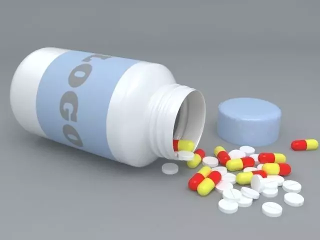 Medical Tablets Bottle 3D model_0