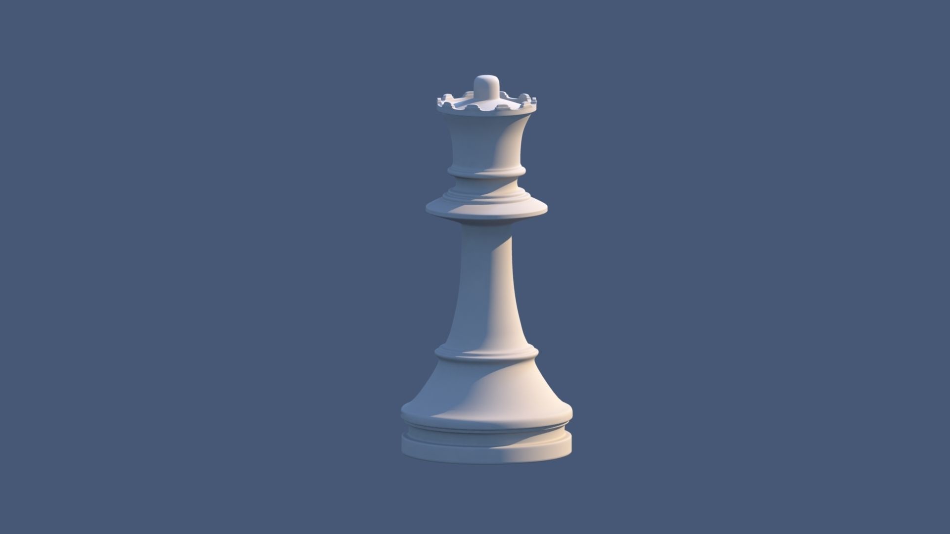 Queen Chess Piece Low-poly 3D model