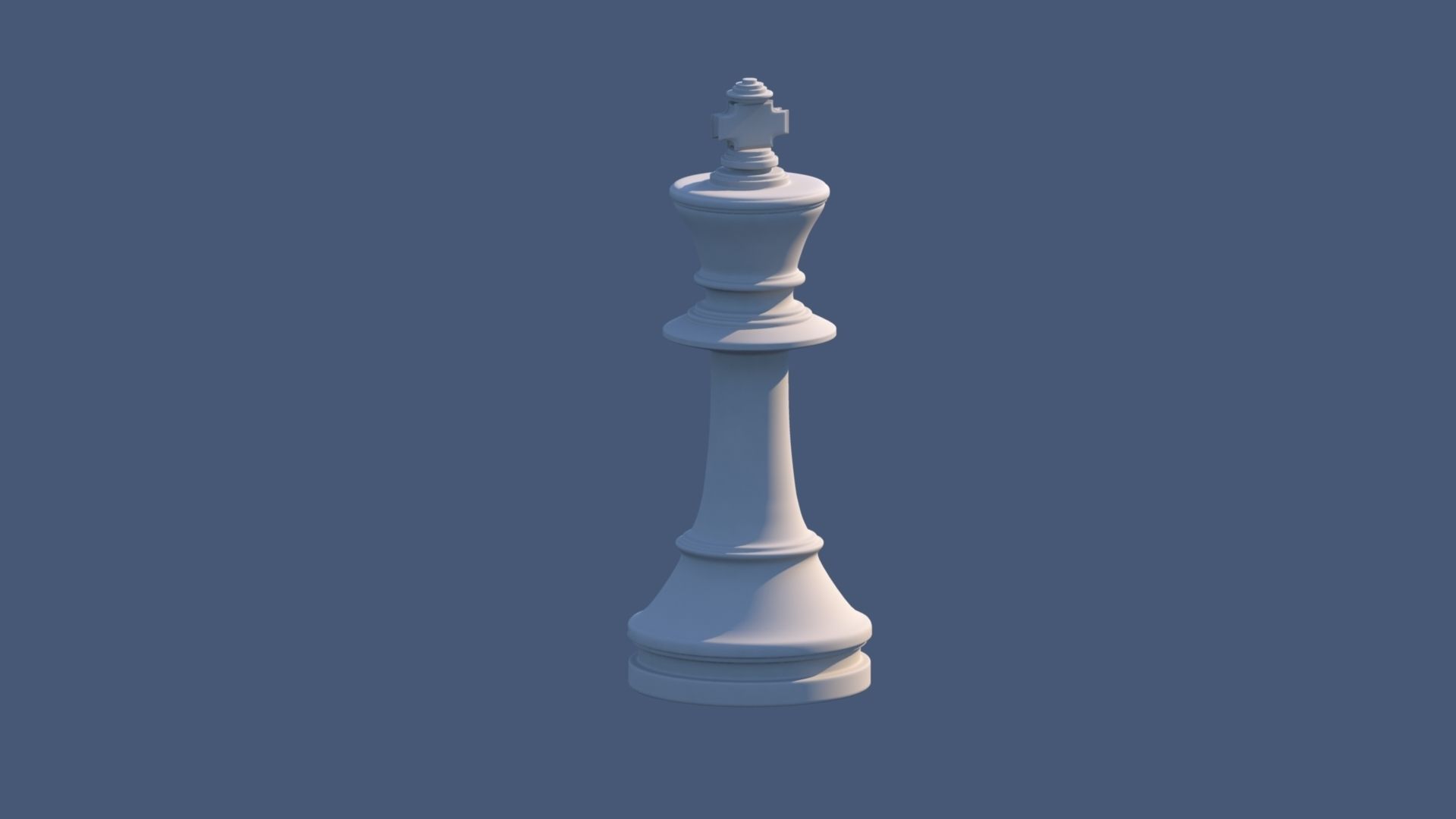 King Chess Piece Low-poly 3D model_0