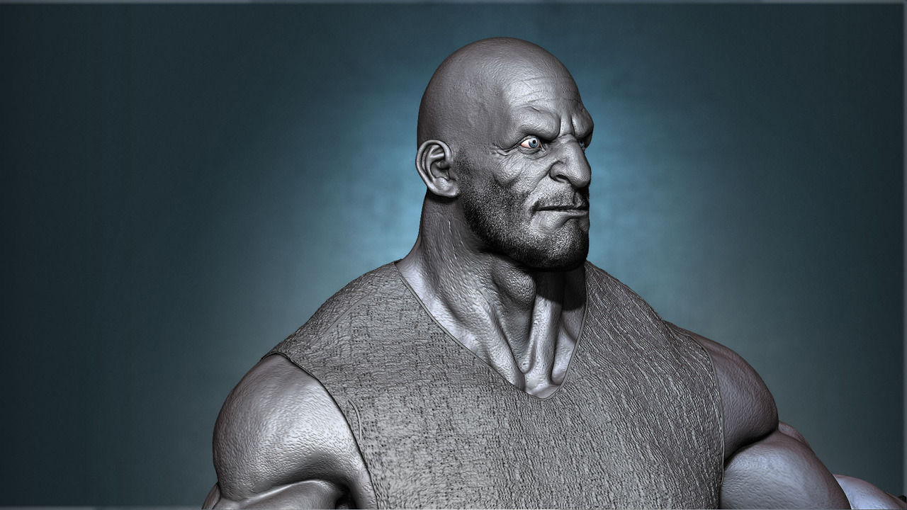 Human Male Character Low-poly 3D model_3