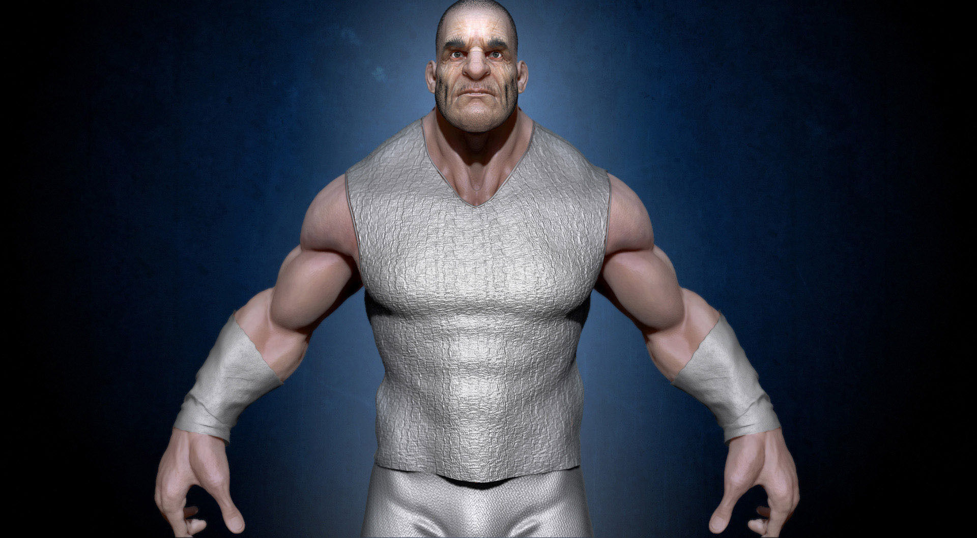 Human Male Character Low-poly 3D model_4