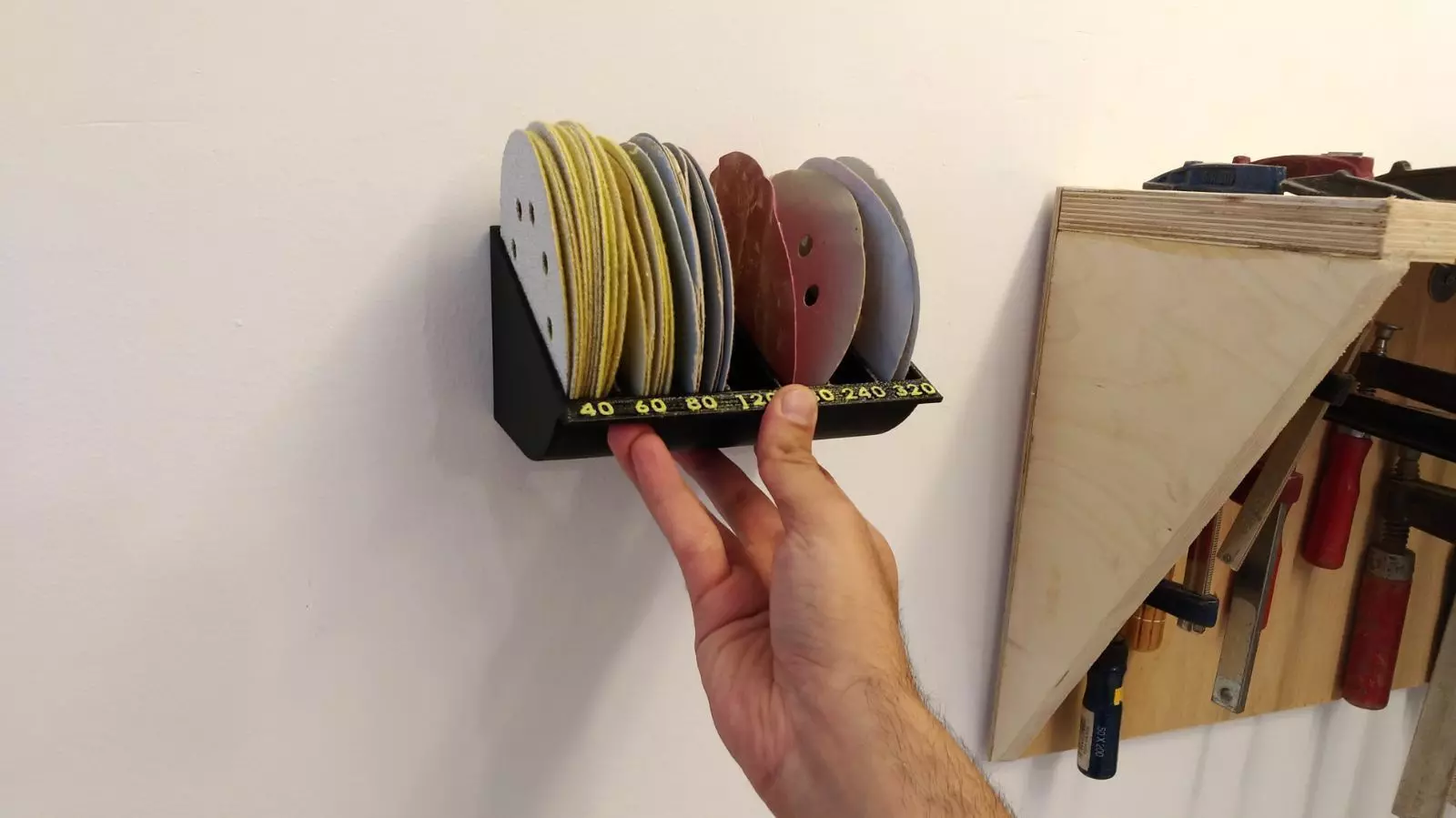 sanding discs rack -organizer - 5 inch disks 3D print model