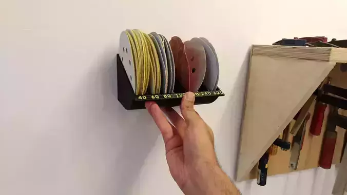 sanding discs rack -organizer - 6 inch disks 3D print model