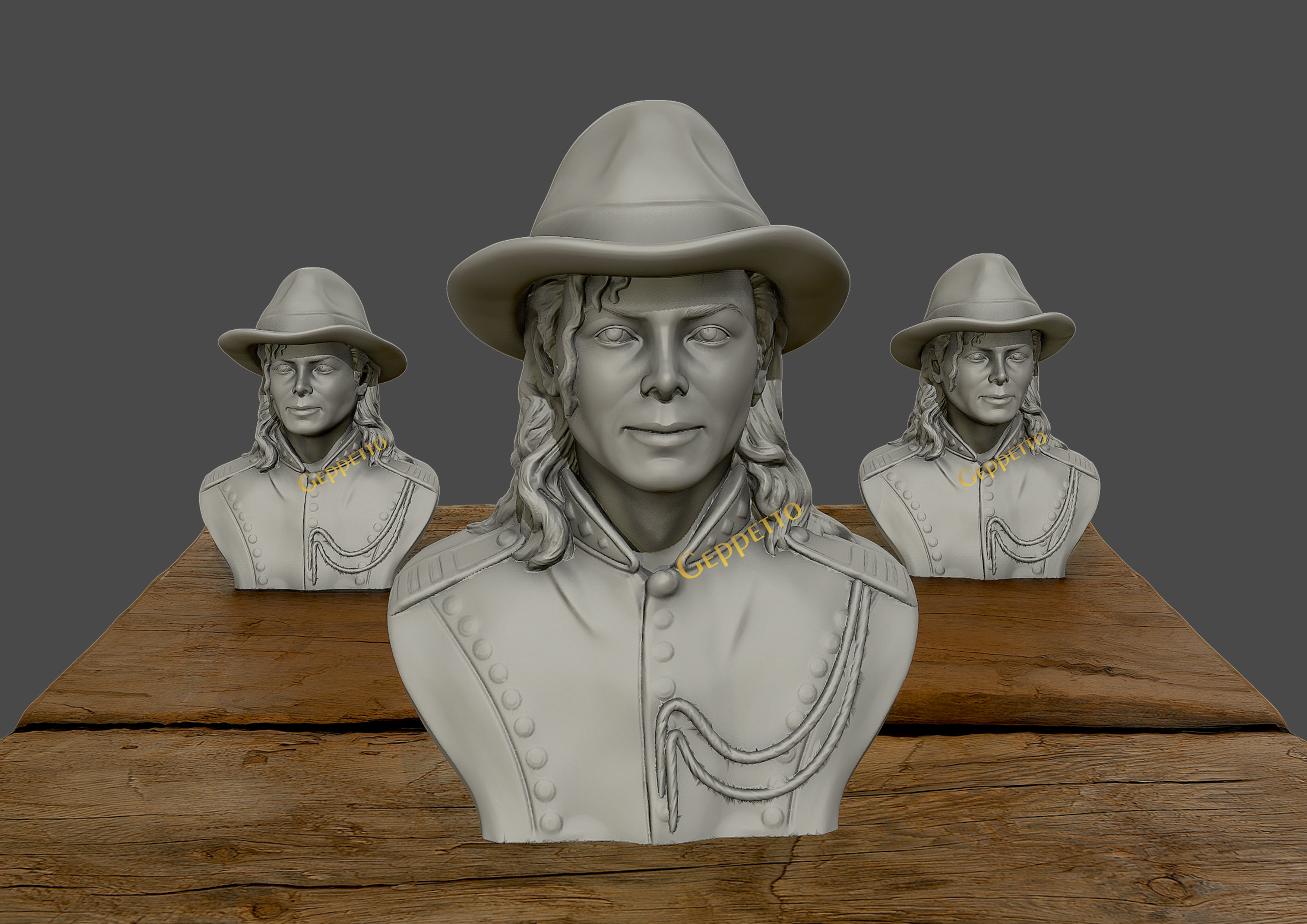 Michael Jackson 3D sculpture 3D print model_1
