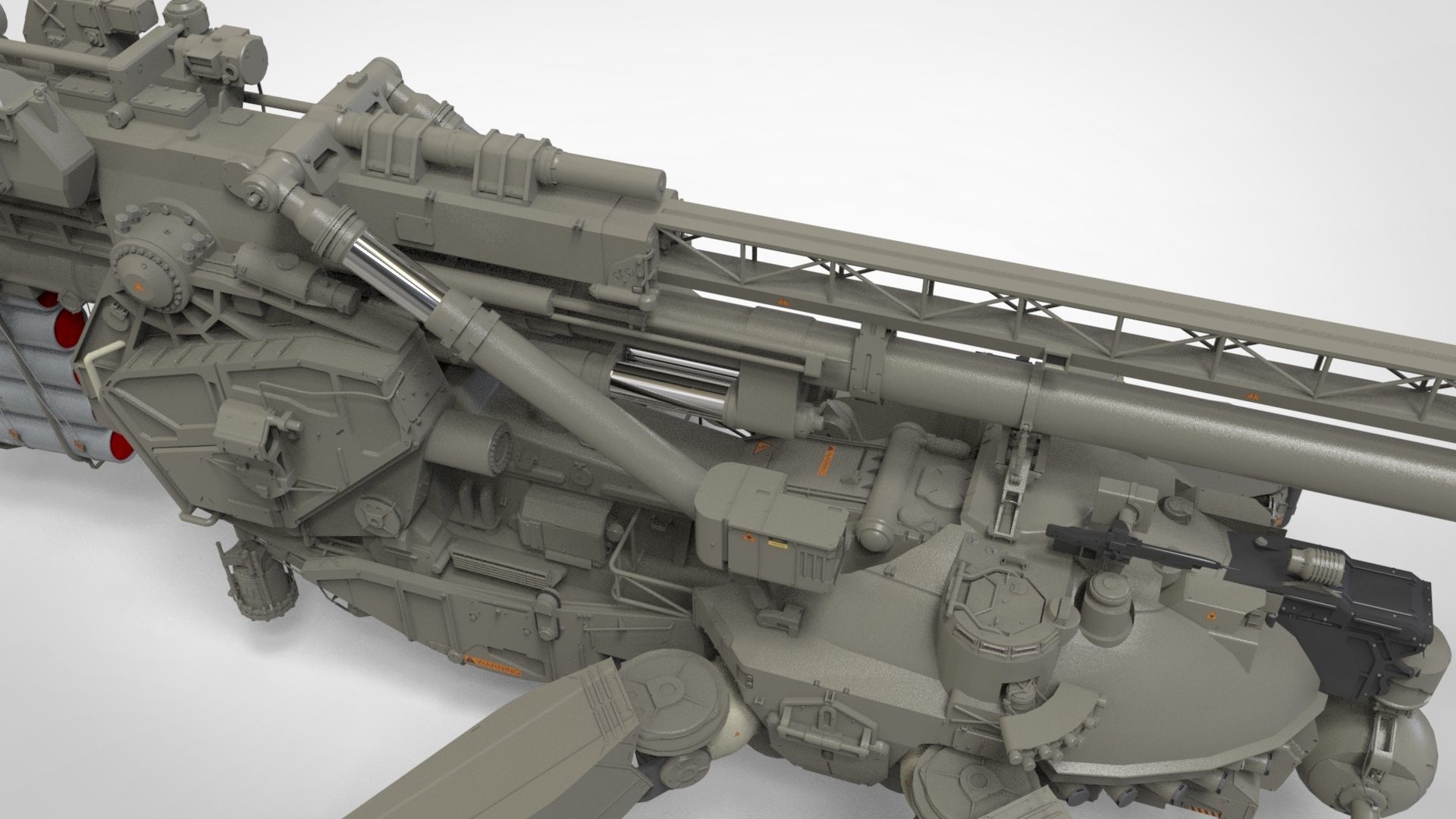 Sci fi cannon 380mm 3D model_19