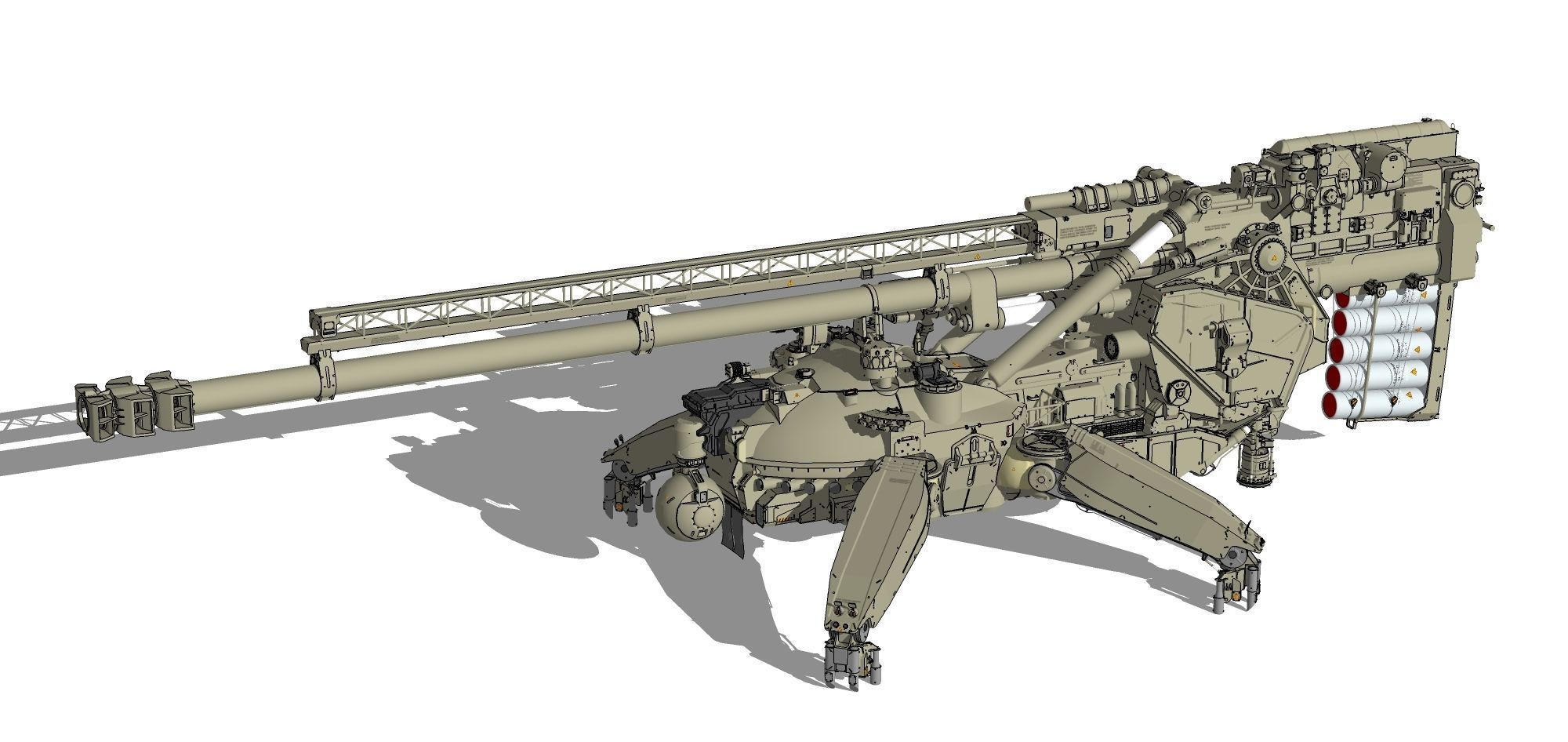 Sci fi cannon 380mm 3D model_24