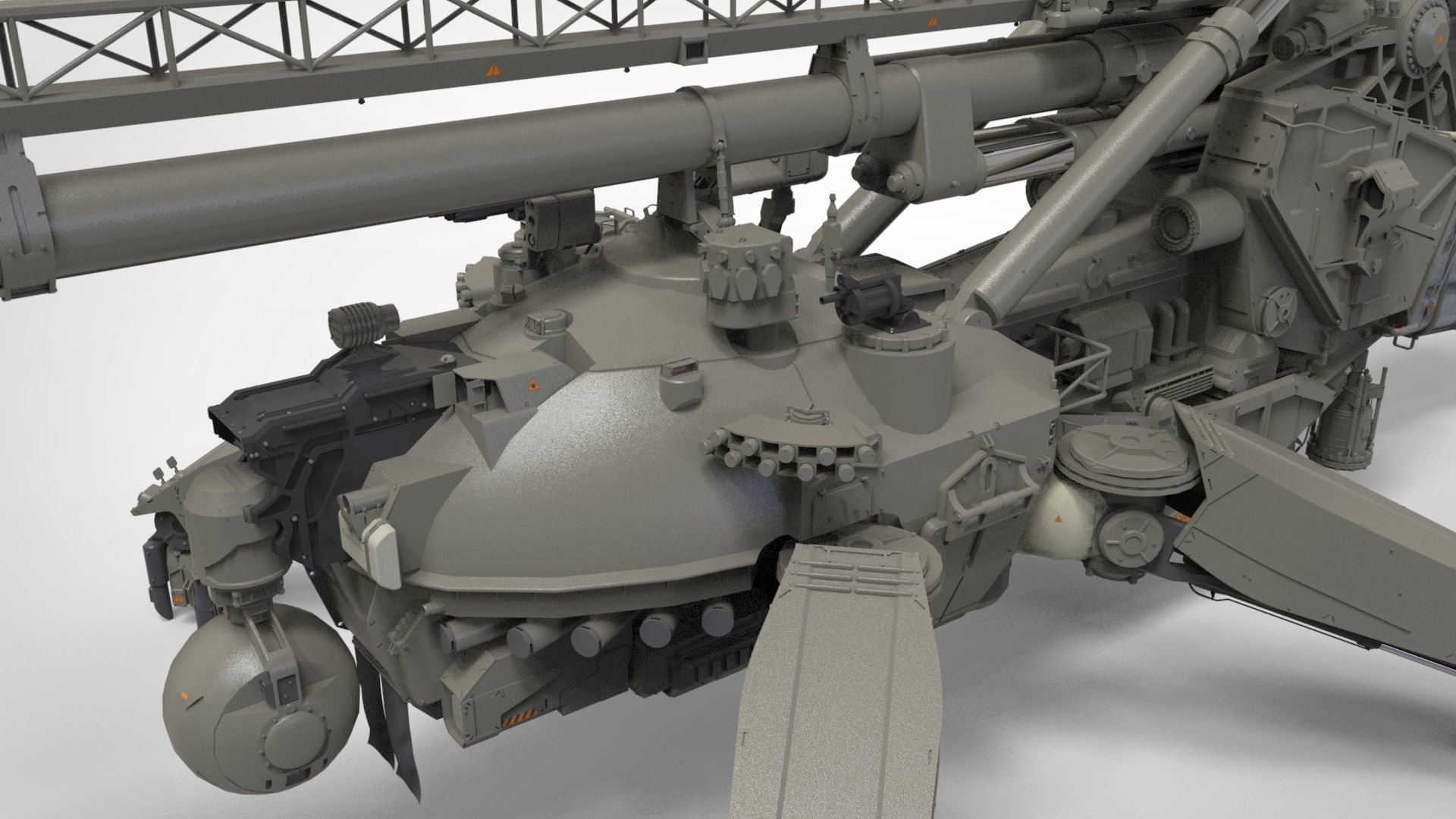 Sci fi cannon 380mm 3D model_14