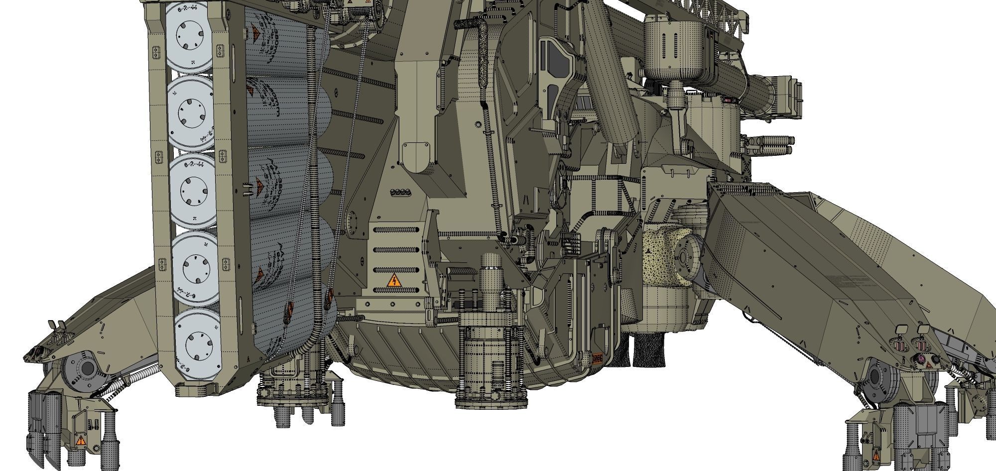 Sci fi cannon 380mm 3D model_36