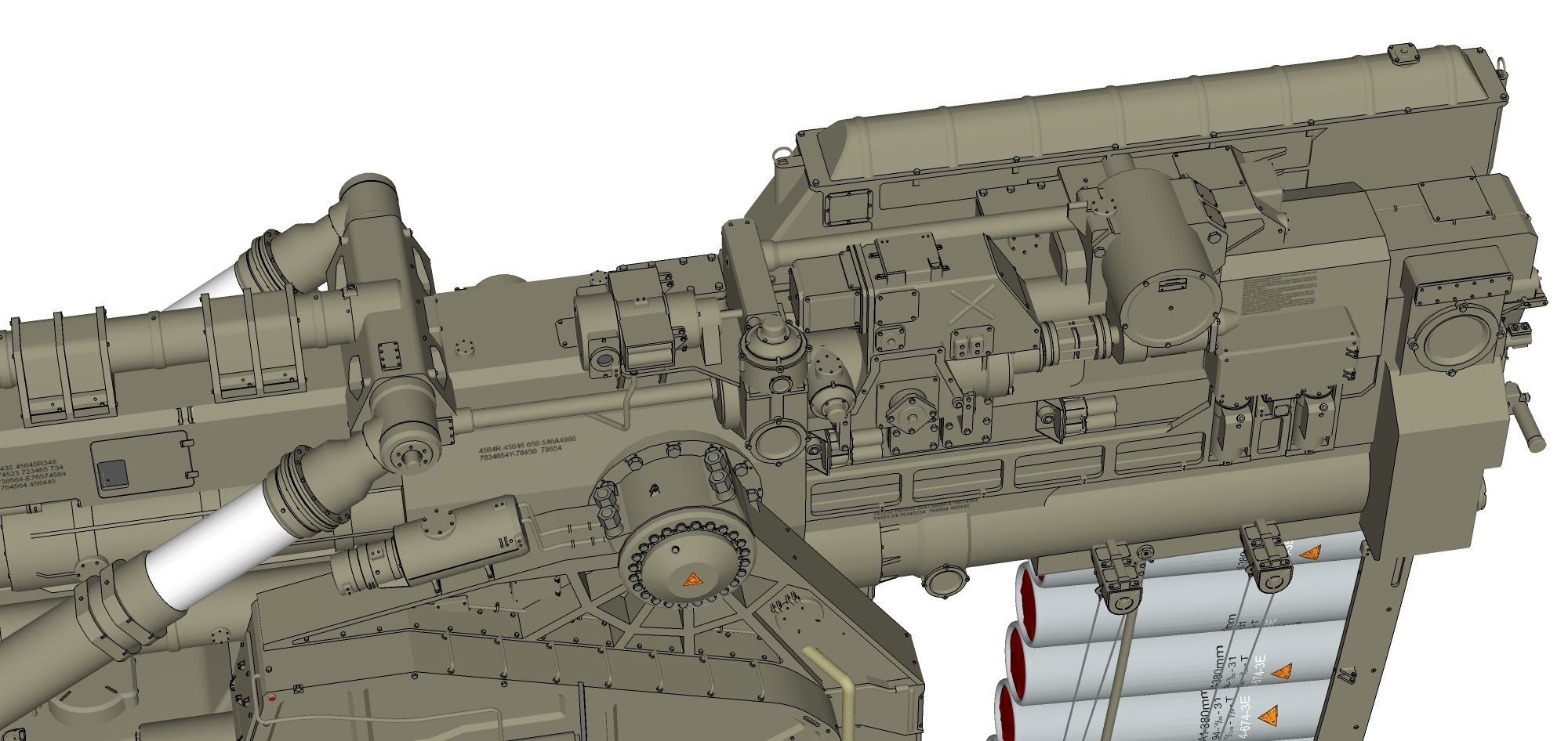 Sci fi cannon 380mm 3D model_26