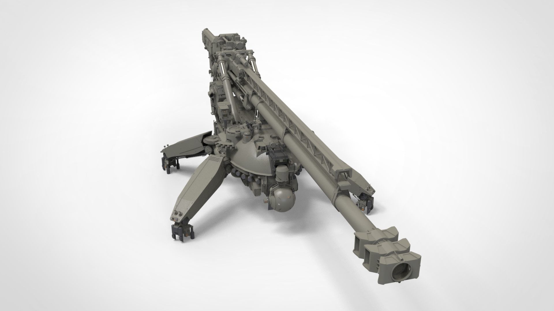 Sci fi cannon 380mm 3D model_11