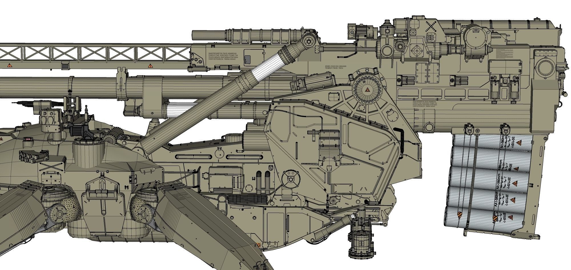 Sci fi cannon 380mm 3D model_34