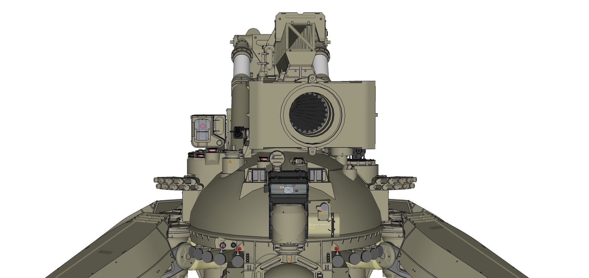 Sci fi cannon 380mm 3D model_32