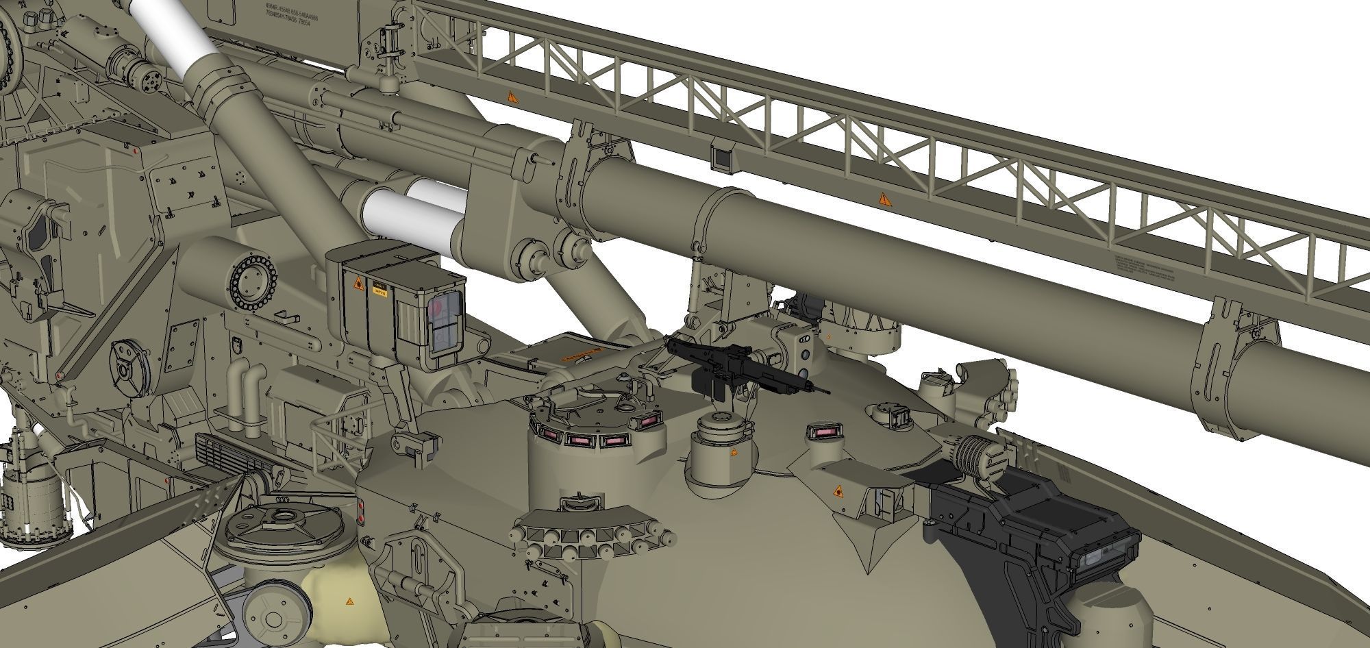 Sci fi cannon 380mm 3D model_31