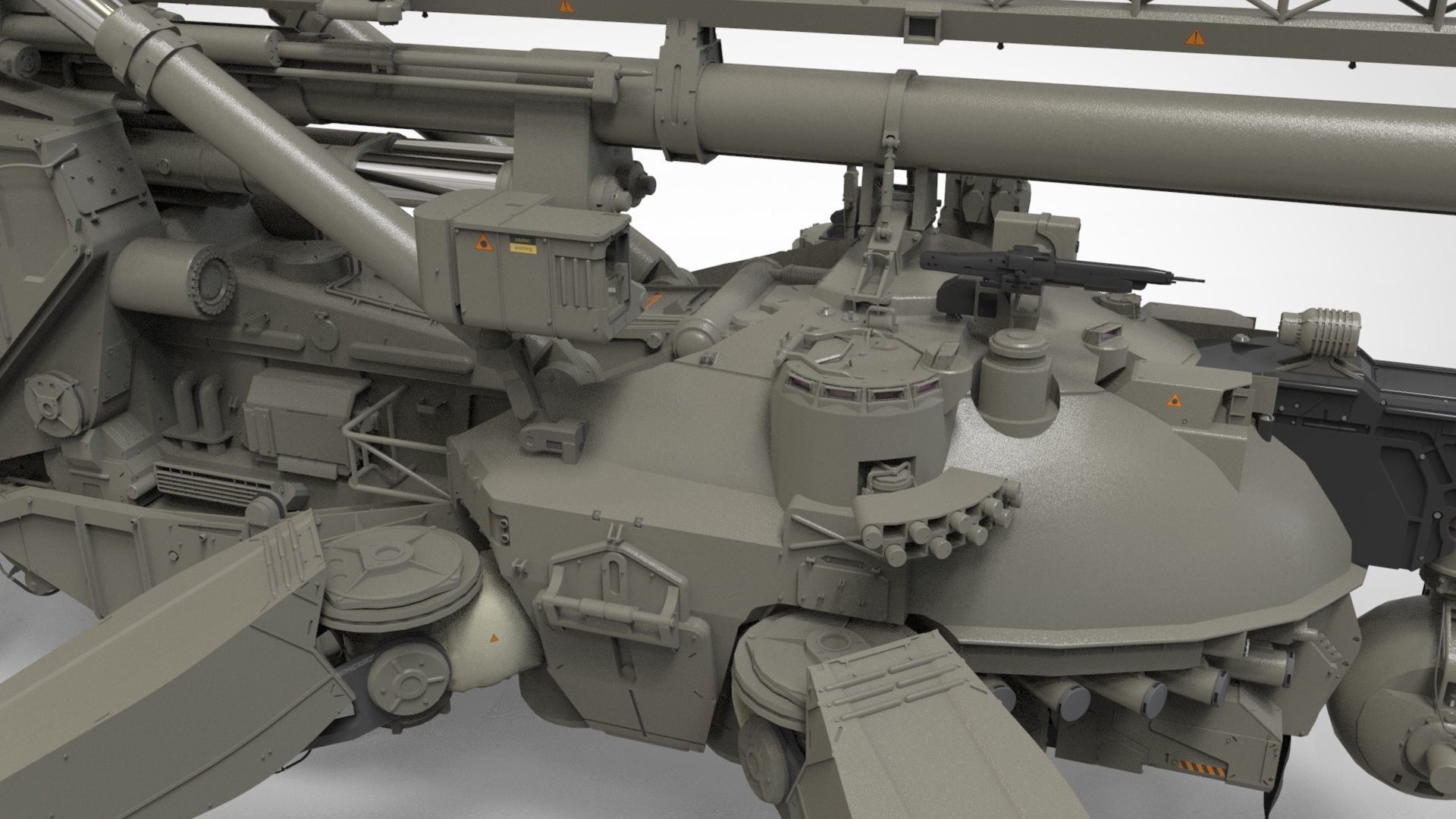 Sci fi cannon 380mm 3D model_20