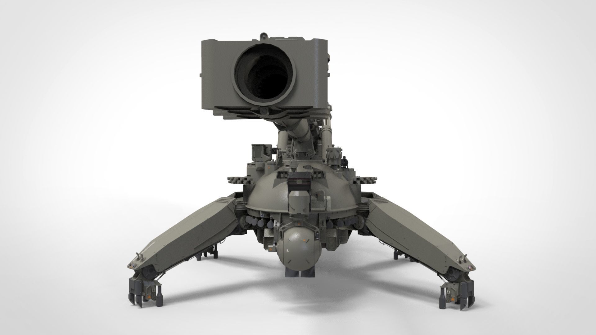 Sci fi cannon 380mm 3D model_12