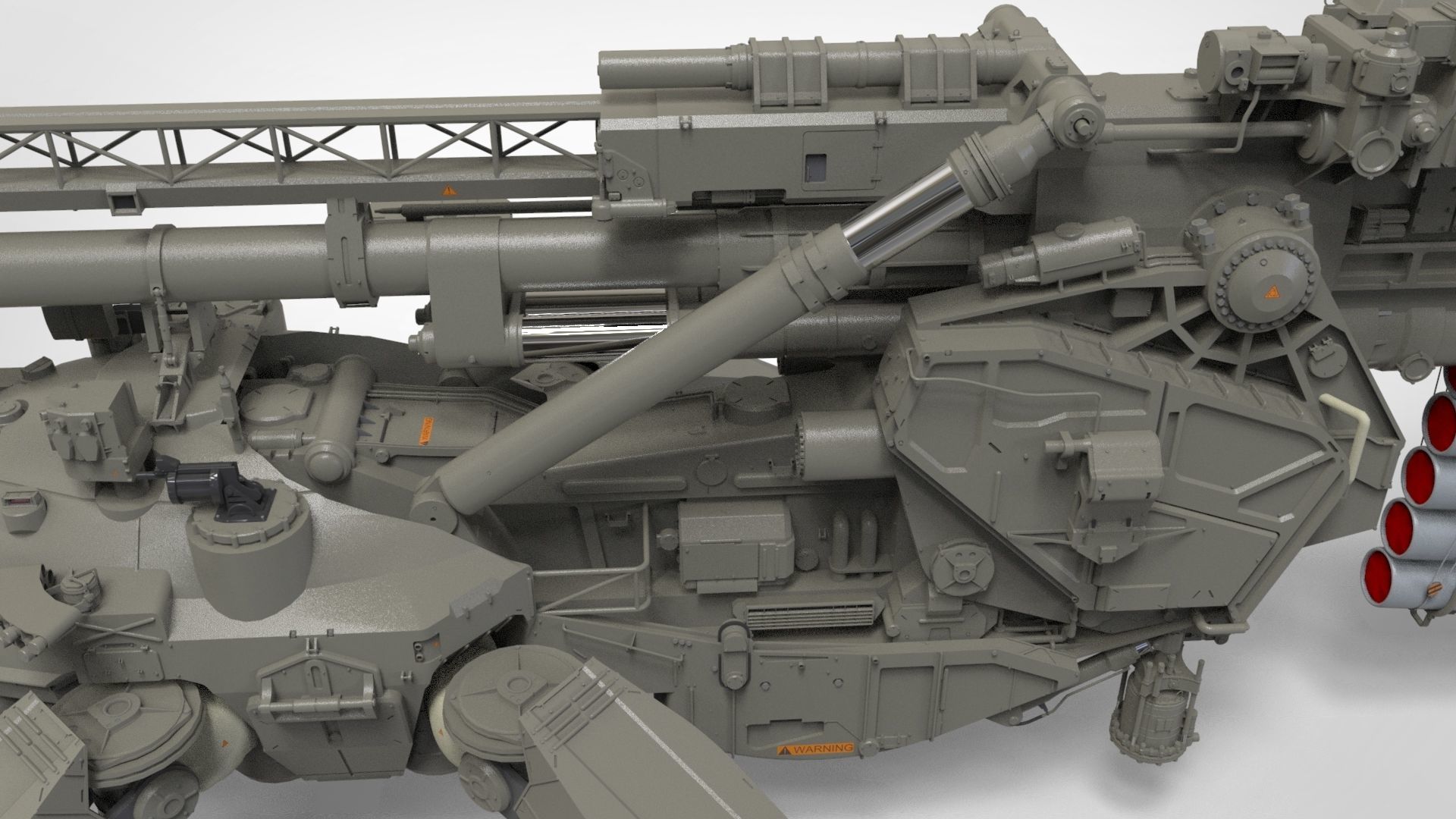 Sci fi cannon 380mm 3D model_15