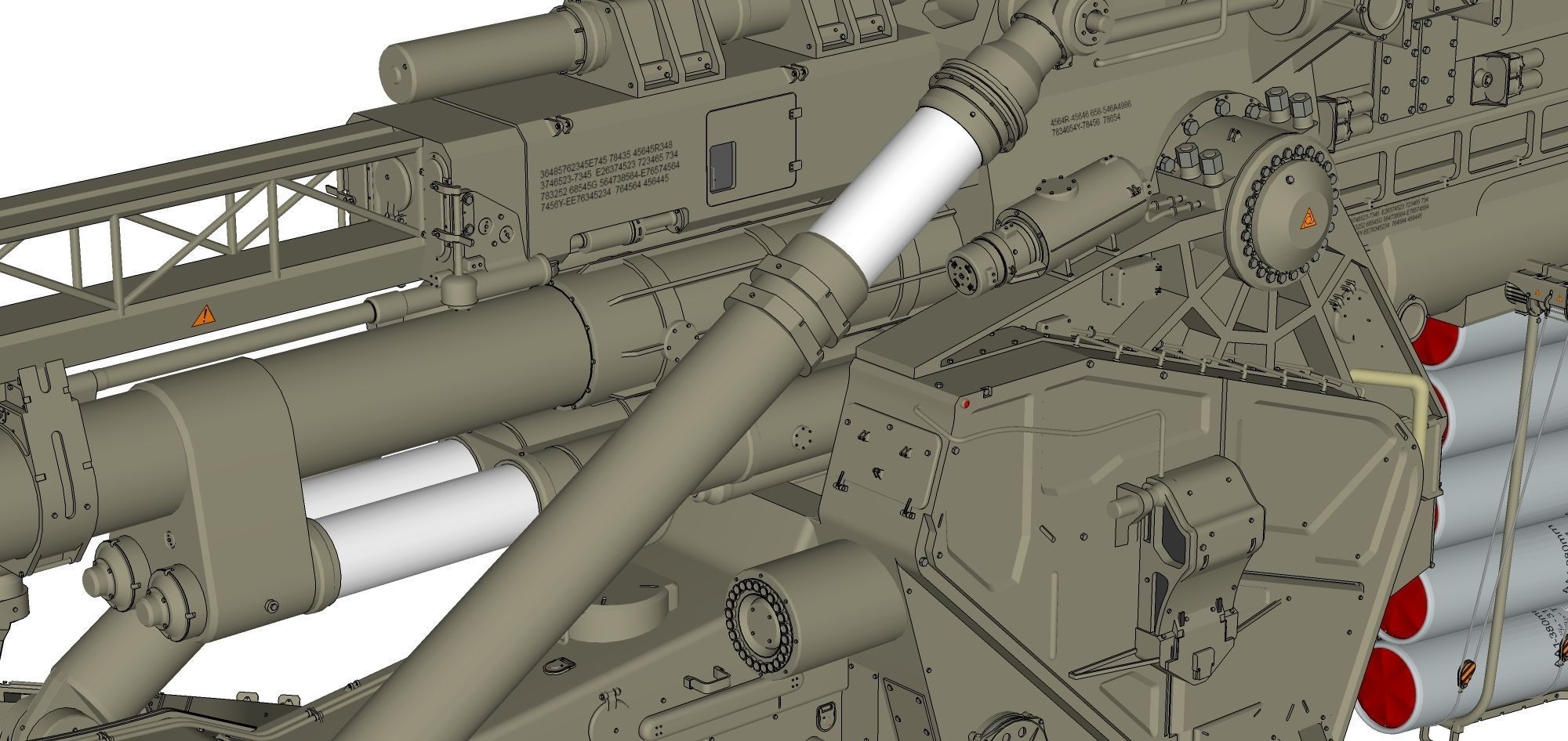 Sci fi cannon 380mm 3D model_27