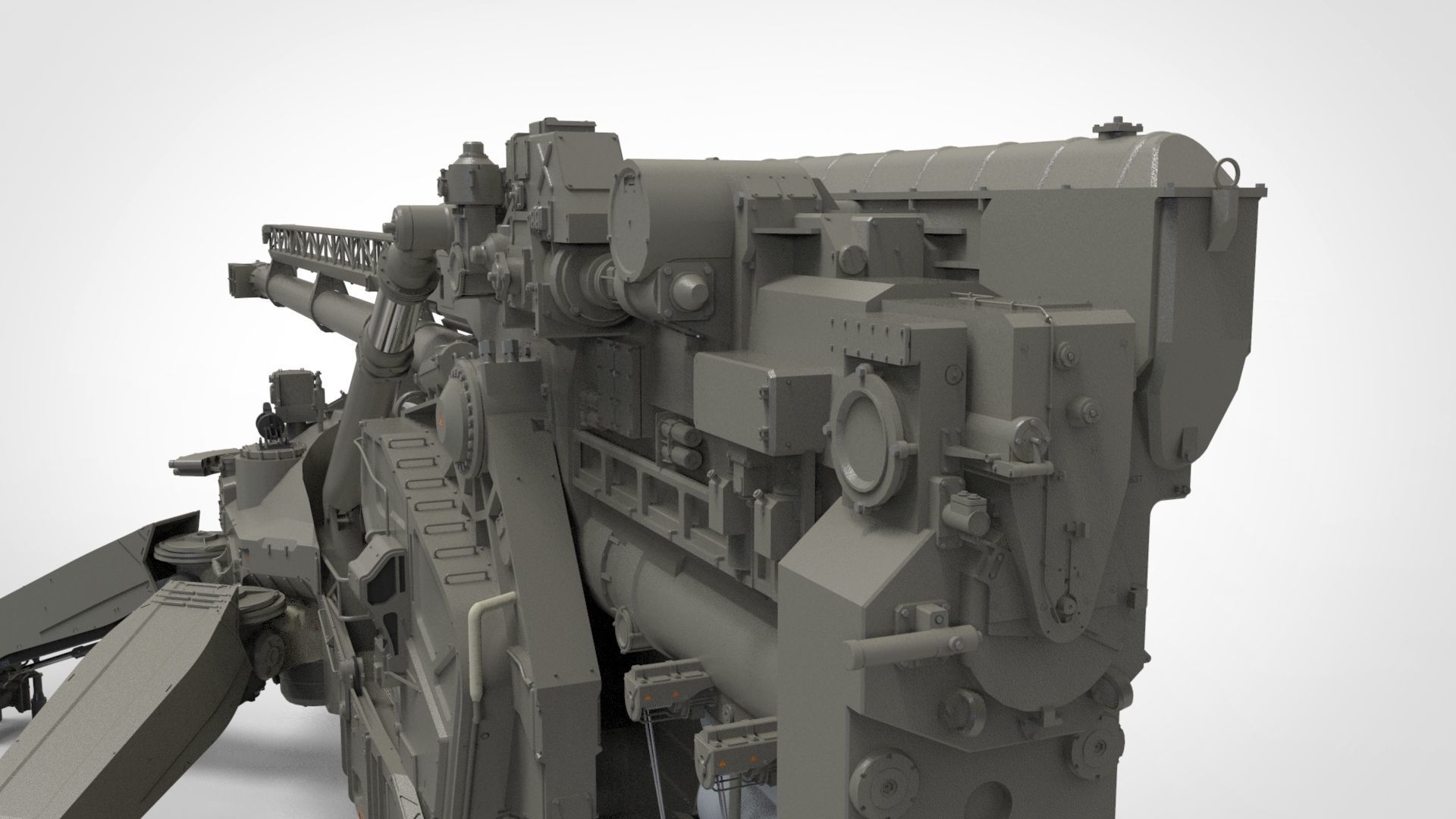 Sci fi cannon 380mm 3D model_17
