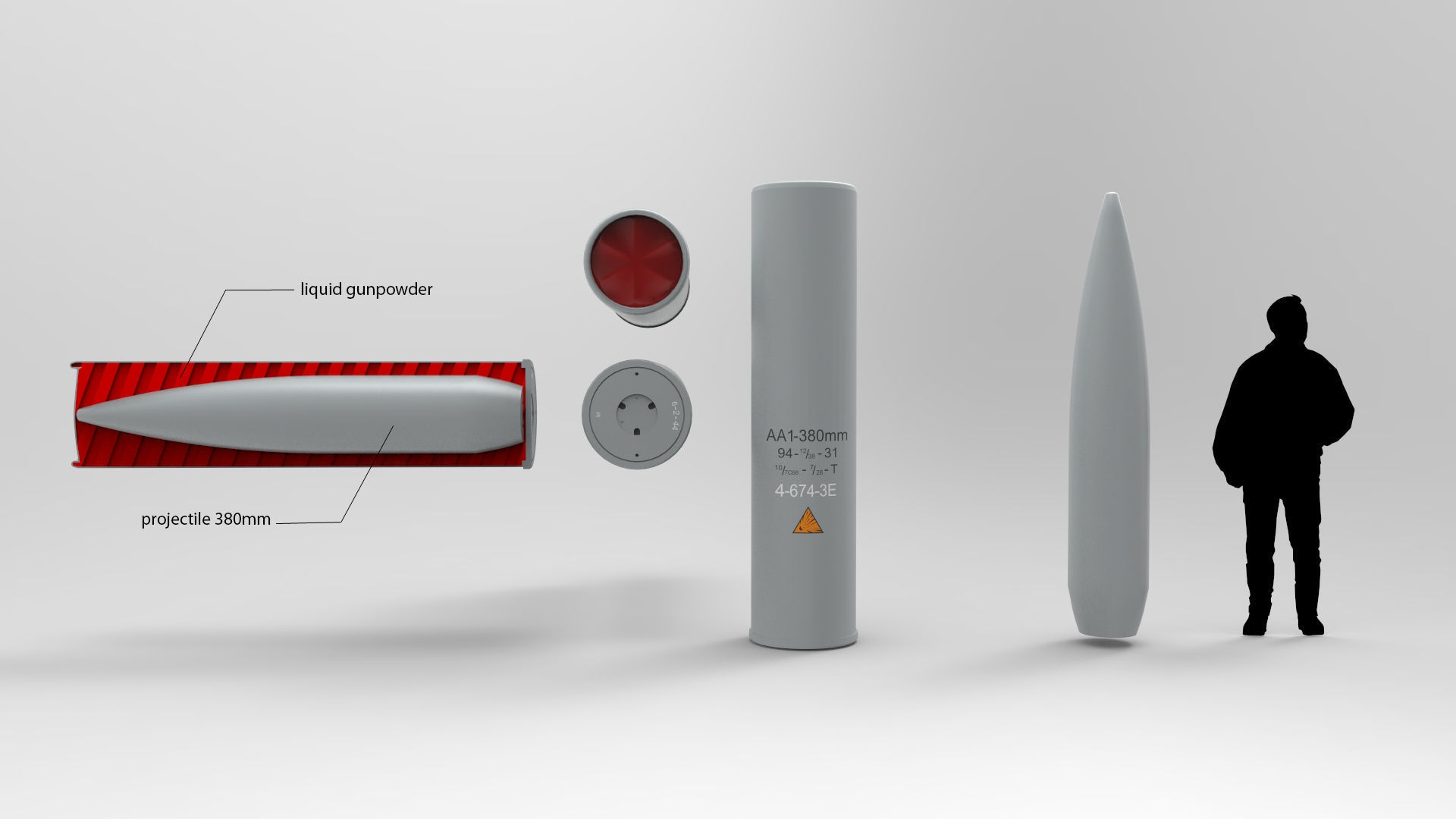 Sci fi cannon 380mm 3D model_23