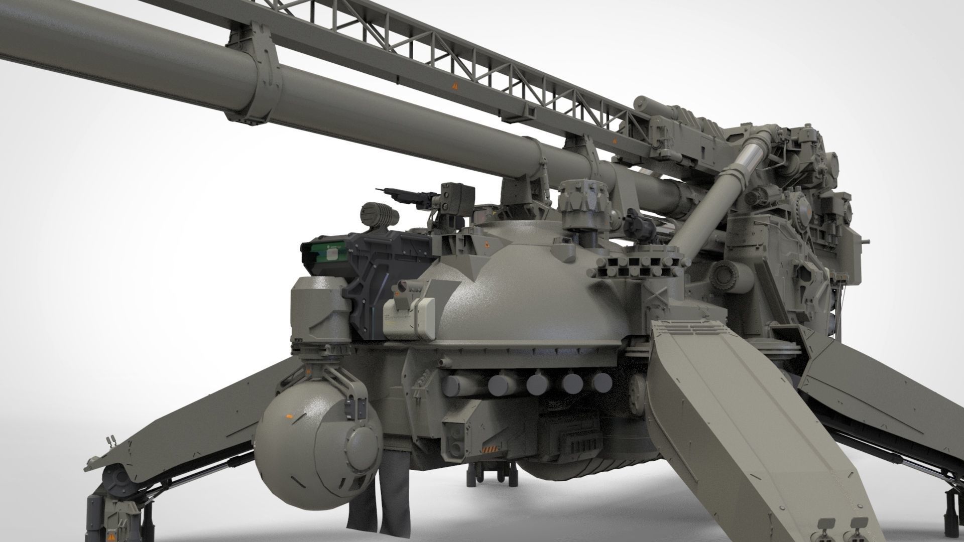 Sci fi cannon 380mm 3D model_13
