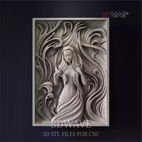 WOMAN 3d stl files for CNC