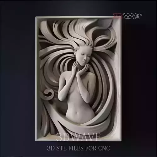 WOMAN 3d stl files for CNC 3D print model