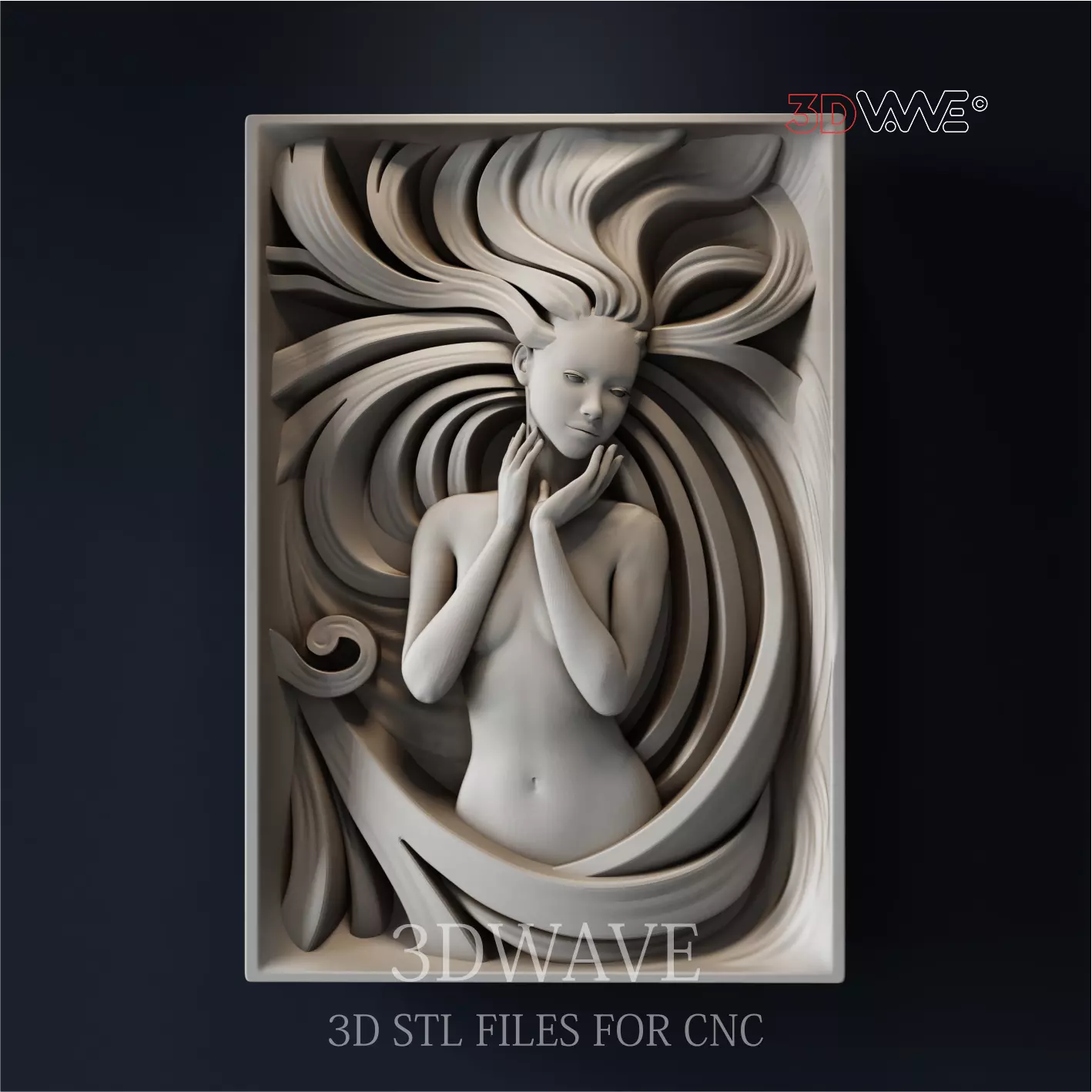 WOMAN 3d stl files for CNC 3D print model_0