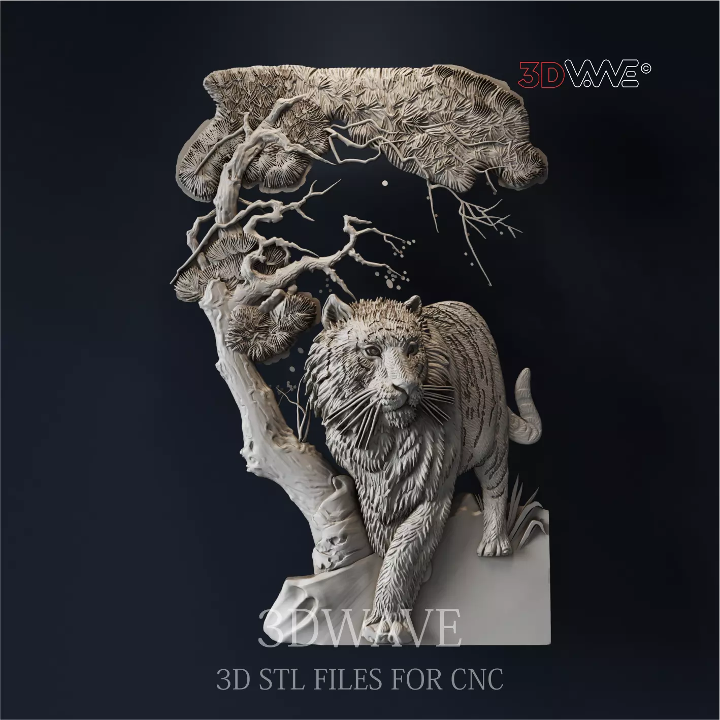 TIGER 3d stl files for CNC 3D print model_0