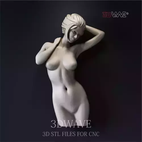 WOMAN WALL DECOR 3d stl files for CNC