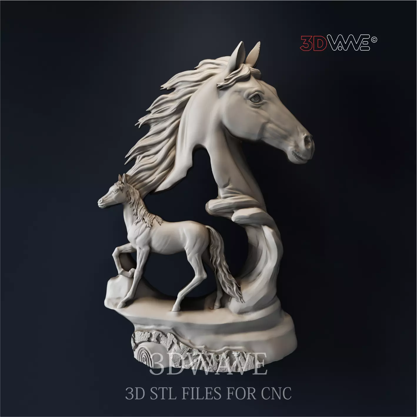 HORSES 3d stl files for CNC 3D print model_0
